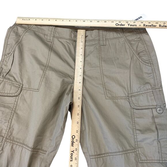 Old Navy Capri Pants Women's Size 14 Tan Wide Leg Low Rise Flat Front Outdoor - Picture 4 of 16